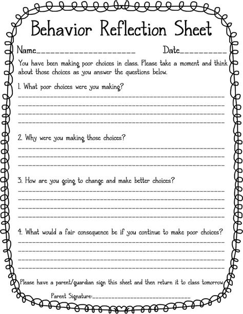 Teacher Dollar Days and a Teacher Planner Bummer Behaviour Reflection Sheet, Behavior Sheets For Students, Behavior Think Sheet Free Printable, Behavior Reflection Sheet Elementary, Think Sheets For Behavior Free Printable, Think Sheets For Behavior, Behavior Think Sheet, Behavior Sheet, Behavior Reflection Sheet