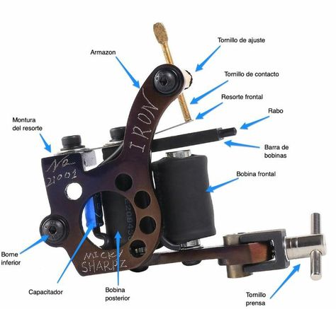 Coil Machine Tattoo Design, Tattoo Knowledge, Rasta Tattoo, Tattoo Learning, Tattoo Smart, Tattoo Artist Tips, Tattoo Chart, Tattoo Tutorial, Tattoo Machine Parts