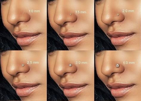 Nose Stud Sizes, Orr Piercing, Nose Ring Sizes, Piercings Ideas, Cute Nose Piercings, Nose Ring Jewelry, Nose Piercing Stud, Diamond Nose Stud, Septum Rings