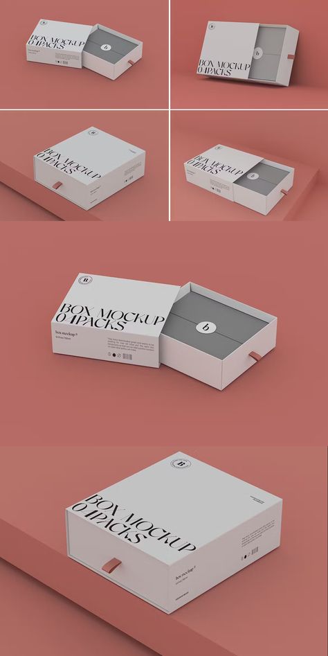 Slide Box Mockup Pull Out Box Packaging, Sliding Box Packaging Design, Slide Box Packaging, Sliding Box Packaging, Mochi Packaging, Mockup Packaging Box, Senior Project Ideas, Rigid Box Packaging, Box Packaging Templates