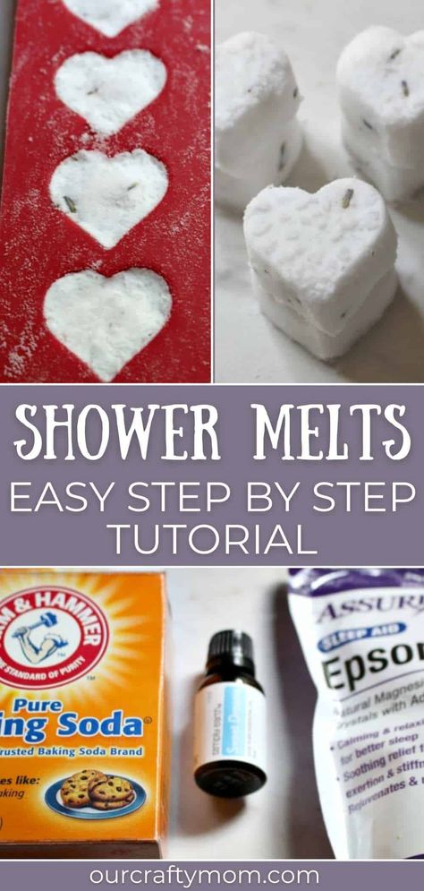 How To Make The Best Essential Oil Shower Melts Shower Steamers Diy, Fir Needle Essential Oil, Shower Fizzies, Shower Melts, Bath Salts Diy, Melt Recipe, Tangerine Essential Oil, Diy Essentials, Bath Bomb Recipes