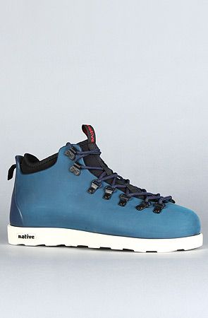 Native Shoes - Fitzsimmons In Academy Blue Native Fitzsimmons, Timberland Boots Style, Futuristic Shoes, Hiking Outfits, Sneaker Design, Aesthetic Kitchen, Native Shoes, Street Style Outfits Men, Boots Style