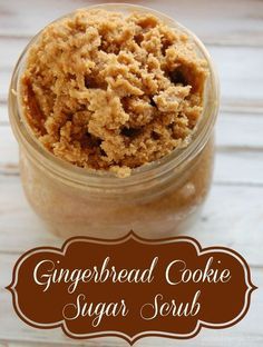 Body Scrub Recipe, Sugar Scrub Homemade, Sugar Scrub Recipe, Sugar Scrub Diy, Diy Body Scrub, Diy Scrub, Sugar Scrubs, Scrub Recipe, Gingerbread Cookie