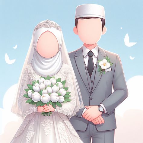 Wedding Invitation Posters, Wedding Couple Cartoon, Digital Wedding Invitations Design, Save The Date Video, Birthday Captions Instagram, Digital Invitations Wedding, Wedding Muslim, Hijab Cartoon, Birthday Captions