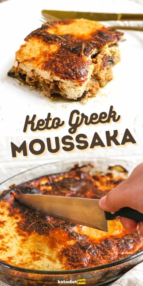 Keto Greek Moussaka Recipe (Easy And Healthy Dinner) Traditional Greek Moussaka Recipe, Moussaka Recipe Easy, Greek Moussaka Recipe, Keto Greek, Greek Moussaka, Greek Yogurt Eggs, Egg Sauce, Moussaka Recipe, Crispy Cheese