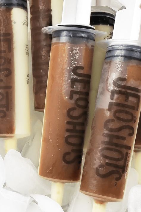 Pudding Shots In Syringes, Coachella Activation, Jello Shot Syringes Recipe, Syringe Shots, Jello Shot Syringes, Chamberlain Coffee, Beverage Ideas, 50 Party, Jello Shot