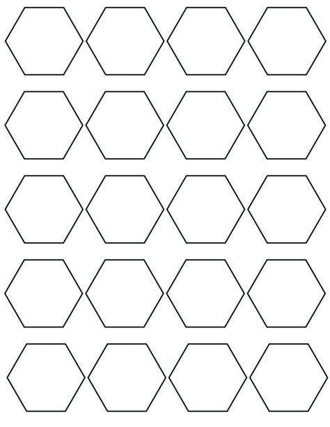 Hexagon Template Free Printable, Labels Printables Free, Grid Layouts, Flower Template, Graph Paper, Templates Printable Free, Printable Labels, Printable Paper, Preschool Crafts