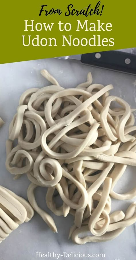 Homemade Chinese Noodles Recipes, Fresh Noodles, Homemade Noodle Recipe, Best Udon Noodle Recipe, Homemade Asian Noodles, Homemade Dumpling Noodles, Thick Noodles Recipe, Homemade Udon Noodle Recipe, Lazy Noodles