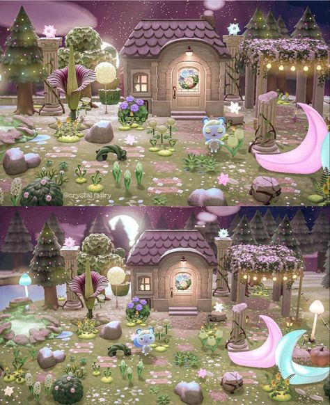 Fairycore House, Fairy Island, Animal Crossing Pc, Acnh Cottagecore, Fairy Home, Winter Fairy, Animated Animals, New Animal Crossing, Cute Fairy