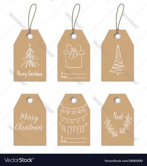 Simple Xmas Tags, Hand Drawn Christmas Tags, Craft Labels, Nutcracker Christmas Card, Christmas Present Tags, Christmas Gift Labels, Printable Christmas Decorations, Kraft Paper Tags, Christmas Gift Tags Handmade