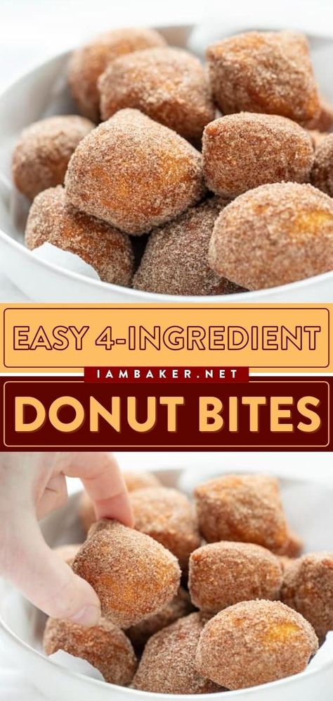 Homemade Fried Dough, Donut Bites Recipes, Fried Dough Recipe Easy, Fried Dough Recipe, Pudgy Pie Recipes, Fried Dough Recipes, Donut Bites, Pudgy Pie, Deep Fryer Recipes