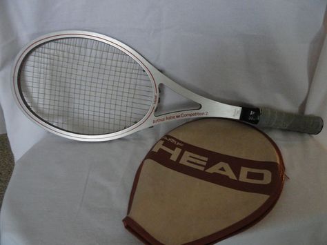 AMF Head Arthur Ashe Competition 2 Vintage Tennis Racket #HEAD Vintage Tennis Racket, Grand Slam Tennis, Arthur Ashe, Tennis Legends, Tennis Racquets, Tennis Rackets, Vintage Tennis, Racquets, Tennis Racket