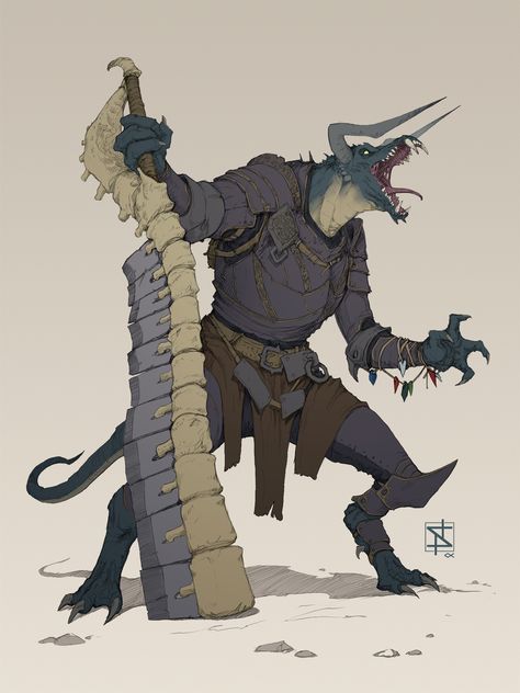 Fantasy Gladiator, Black Dragonborn, Oathbreaker Paladin, Lizardmen Warhammer, Humanoid Dragon, Image Spiderman, Character Design Cartoon, Monster Concept Art, Dungeons And Dragons Characters