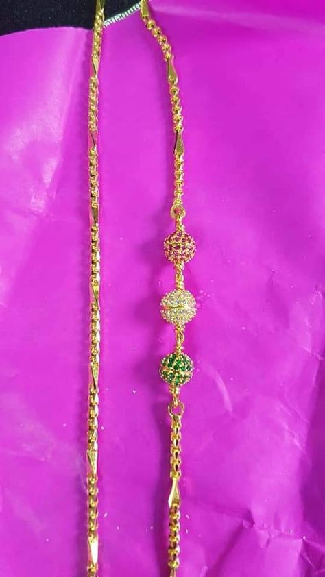 Thali Chain Models Gold For Women, Pusthela Thadu Designs Latest, Thali Chain, Bridal Jewellery Inspiration, Delicate Gold Jewelry, Gold Bridal Necklace, Black Beads Mangalsutra Design, Gold Bangle Set, Lucky Jewelry