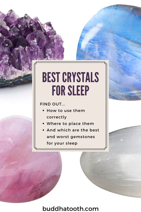 Crystals To Sleep With, Healing Stones Meanings, Crystals For Sleep, Crystals Healing Grids, Crystal Bedroom, Crystal Seashells, How To Make Crystals, Healing Crystals Meanings, Oils For Sleep