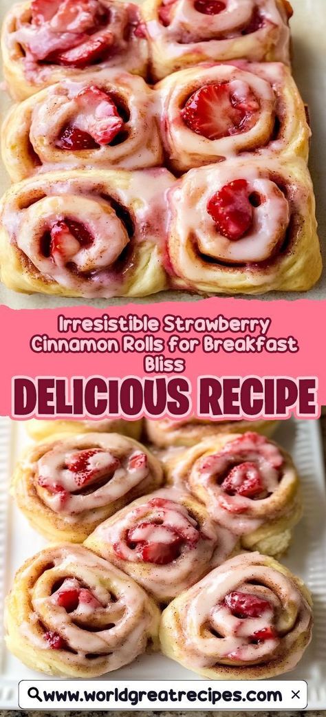 Discover the joy of baking with this easy homemade Strawberry Cinnamon Rolls recipe! Using fresh strawberries and fragrant cinnamon, these rolls are a delicious way to elevate your baking game. The dough is simple to make, and with just a few ingredients, you can create a treat that’s perfect for any occasion. Drizzle with a sweet glaze for an irresistible finish that will have everyone coming back for seconds. Follow our guide for amazing results, whether you're a beginner or a seasoned baker! Strawberry Cinnamon Rolls, Joy Of Baking, Sweet Roll Recipe, Sweet Glaze, Baking Games, Cinnamon Rolls Homemade, Cinnamon Rolls Recipe, Sweet Roll, Quick Desserts