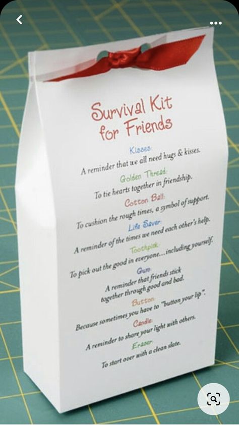 Diy Survival Kits, Sister Survival Kit, Boba Fett Tattoo, Girl Survival Kits, Gifts For Friends Christmas, Sister Gifts Diy, Gift For Friend Girl, Birthday Survival Kit, Diy Survival