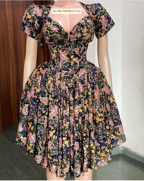 Corset Dresses Short, Cosette Dress Styles, African Wear Dresses Classy, Ankara Short Gown Styles 2020, Flower Material Gown Styles, Ankara Dress Styles Gowns, African Dresses For Women Classy, Corset Flare Dress, African Dresses For Women Church