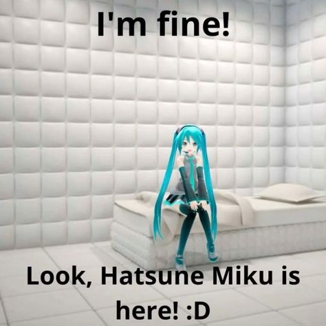 #hatsune_miku Miku Hatsune Chibi, Miku Chan, Miku Hatsune Vocaloid, Vocaloid Funny, Vocaloid Characters, Having No Friends, Upset Stomach, Anime Meme, Very Funny Pictures