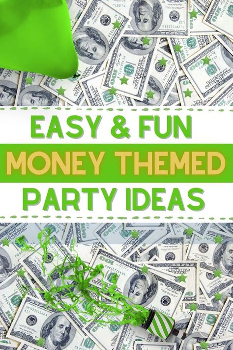 money themed party Money Theme Party Decorations, Money Theme Birthday Party Ideas, Cash Party Theme, Money Themed Cocktail, Money Party Ideas, Money Centerpieces Ideas, Money Decorations Ideas, Money Party Games, Money Games For Adults Party Ideas