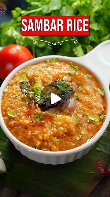 Sambar Rice Recipe Indian, Ghee Rice Recipe, Sambar Rice, Indian Rice Recipes, Raw Banana, Cook Rice, South Indian Food, Coriander Powder, Curry Leaves