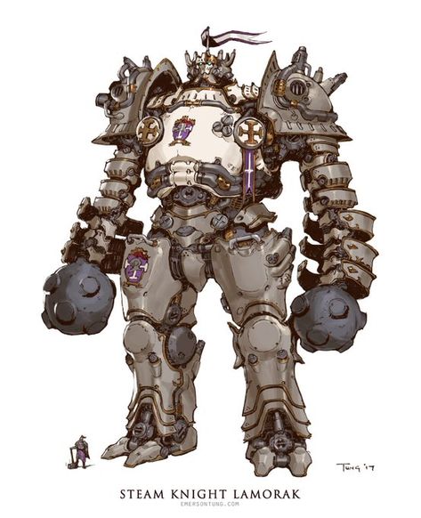 Steam Knight, Men Armor, Mighty Knight, Steampunk Robots, Steampunk Robot, Mecha Robot, Arte Robot, 다크 판타지, A Robot