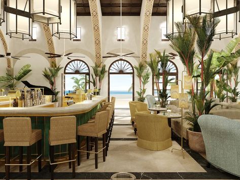 14 Miami Hotel Bars Worth Checking Into Continental Cuisine, Miami Bar, Miami Hotel, Miami Lifestyle, Le Sirenuse, Joseph Dirand, Miami Restaurants, Miami Hotels, Classy Living Room