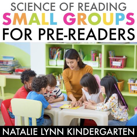 Science of Reading Lesson Plans for Pre-Readers Pre A Guided Reading Activities, Kindergarten Reading Lessons, Kindergarten Small Groups, Natalie Lynn, Phonics Lesson Plans, Guided Reading Lesson Plans, Guided Reading Activities, Guided Reading Kindergarten, The Science Of Reading