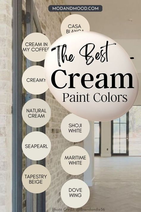 Organization Living Room, Cream Paint Colors, Beige Paint Colors, Beige Paint, Off White Paints, House Color Palettes, Cozy Spaces, Cream Paint, Neutral Paint Colors