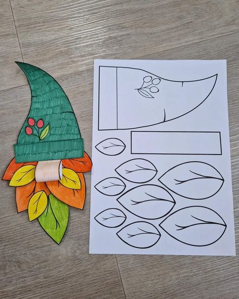 Fall Arts And Crafts, Fall Art Projects, Fall Preschool, Kindergarten Crafts, Creative Activities For Kids, Autumn Crafts, Fall Crafts For Kids, Gnomes Crafts, Autumn Activities