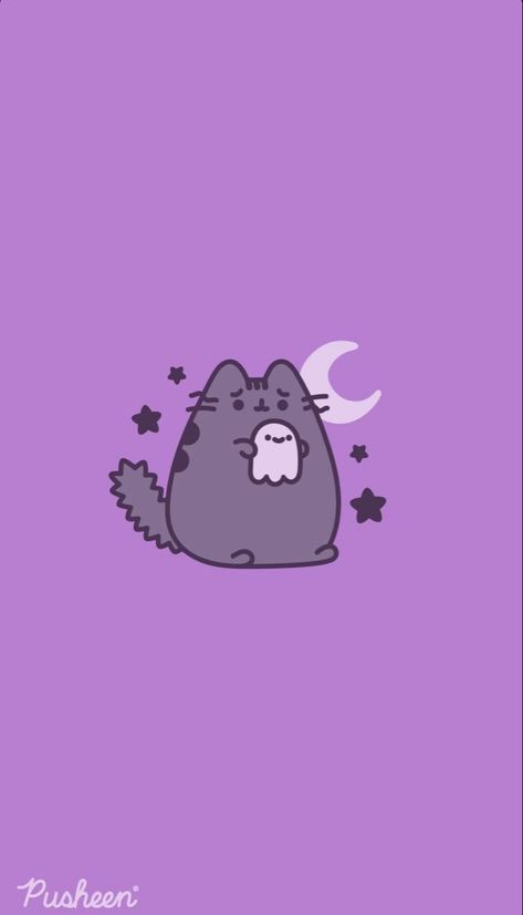 Pusheen Merchandise, Preppy Halloween, Pusheen The Cat, Pusheen Cute, Halloween Wallpaper Cute, Pusheen Cat, Cute Animal Drawings Kawaii, Canvas Painting Designs, Iphone Wallpaper Photos