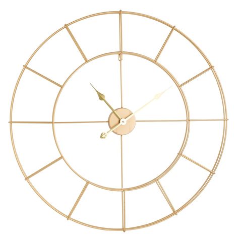 Hometime Gold Skeleton Wall Clock 80cm | Widdop and Co. Simple Skeleton, Oversized Round Mirror, Wall Clock Simple, Skeleton Wall Clock, Gold Skeleton, Gold Wall Clock, Skeleton Design, Diy Clock Wall, A Skeleton