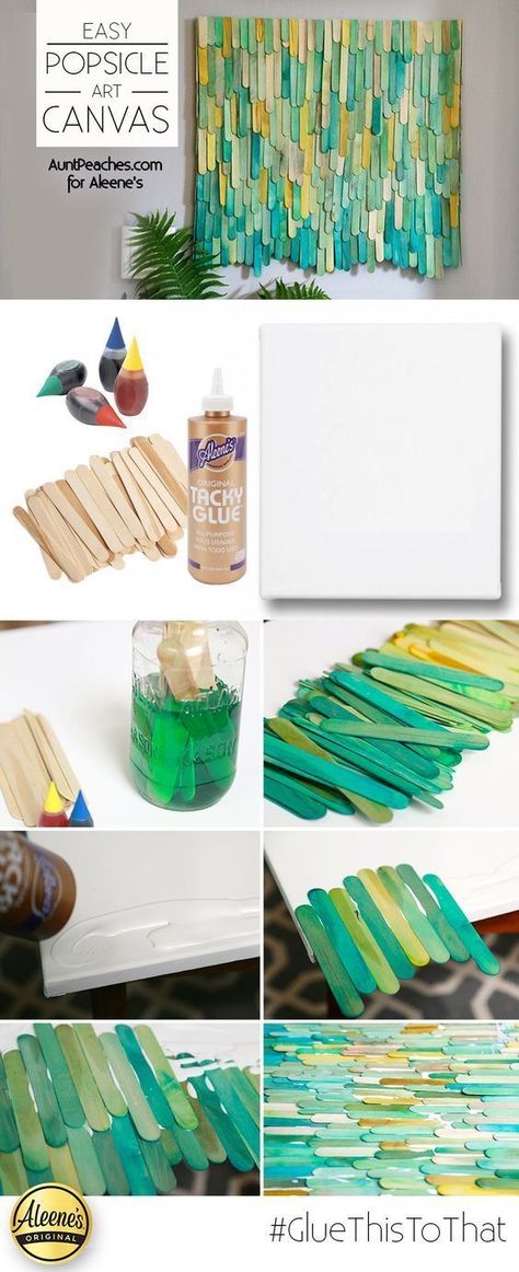 Easy Popsicle Stick Art Popsicle Stick Art, Popsicle Art, Diy Popsicle Stick Crafts, Peisaj Abstract, Diy Popsicle, Diy Wand, Stick Art, Stick Crafts, Popsicle Stick Crafts