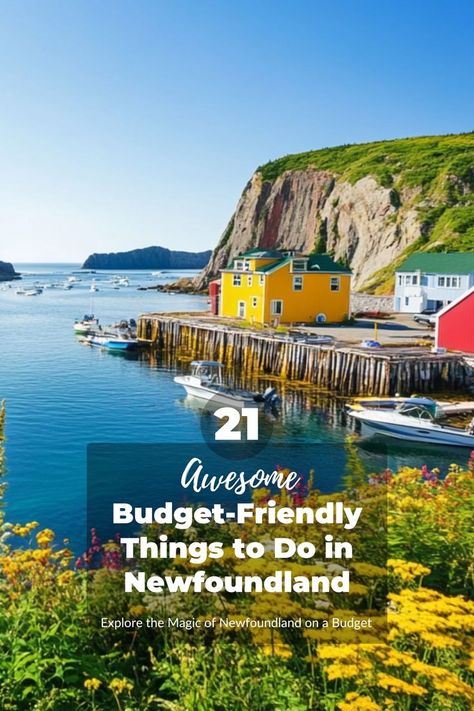 Make the most of Newfoundland on a budget! 🏔️ From scenic coastlines to charming historic spots, enjoy the best of this Canadian province without the hefty price tag. Start your adventure now! Fogo Island Newfoundland, Canada Newfoundland, Newfoundland Travel, Canada Trip, Newfoundland Canada, Future Travel, Canada Travel, Newfoundland, Oh The Places Youll Go