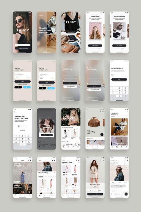 Fashion App Ui, การออกแบบ Ui Ux, Application Ui Design, Social App Design, Desain Ux, Ui Ux 디자인, Ux App Design, App Design Layout, Android App Design