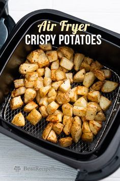 Air Fry Potatoes, Potatoes Crispy, Crispy Garlic, Roasted Potato Recipes, Air Fryer Oven Recipes, Air Fry Recipes, Air Fryer Recipes Chicken, Air Fryer Dinner Recipes, Roast Potatoes