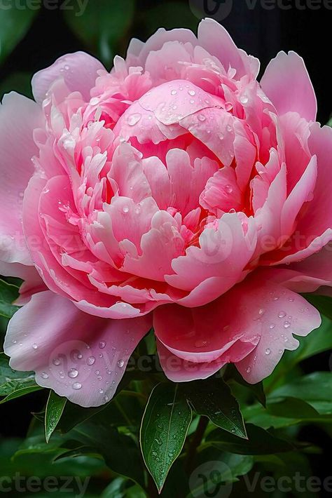 Vertical frame, close-up of open peony buds in water drops, AI-generated idea for floral background Peonies Photography, Open Peony, Peony Buds, Peony Bud, Vector Frame, Vertical Frames, Background Background, Floral Background, Pink Peonies