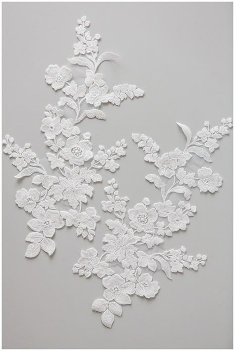 Lace Couture, Lace Tattoo Design, Flower Lace Fabric, Fabric Wedding Dress, Wedding Applique, Lace Tattoo, Flower Texture, Wedding Dress Lace, Wedding Dresses With Flowers