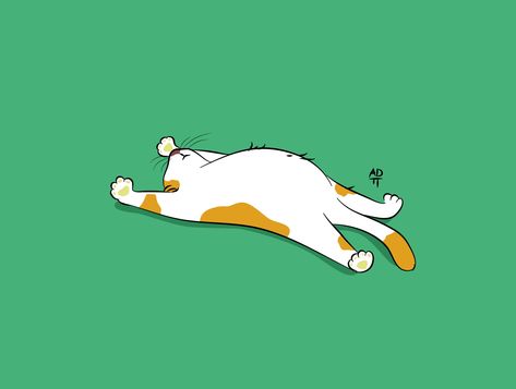 my lazy cat by alwi Laziness Illustration, Cat Funny Illustration, Lazy Cat Illustration, Cat Sitting Illustration, Lazy Cat Drawing, Cat Illustration Simple, Lazy Illustration, Funny Cat Drawings, Cat Cute Illustration