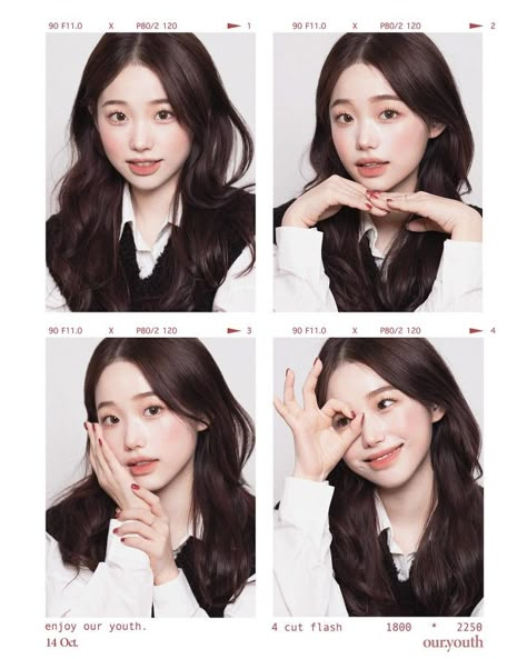 Photobox Pose, Photo Signature, Cute Photo Poses, Korean Hair Color, Photobooth Pictures, Studio Photography Poses, 사진 촬영 포즈, Bff Photoshoot Poses, Model Poses Photography