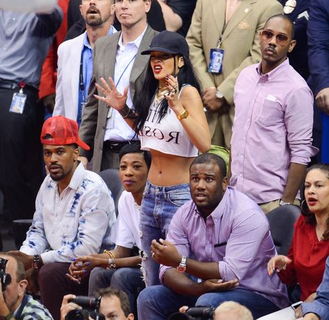 Rihanna Courtside, Celebrities At Basketball Games, Best Of Rihanna, Basketball Game, Football Kids, A Basketball, Basketball Games, Football Game, Football Games