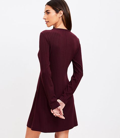 Styled with a flattering side twist at the waist, this super soft ribbed knit dress wraps up your look - effortlessly. Crew neck. Long sleeves.,Imported:Imported,Fit:Fit: Shift - fits straight and relaxed,Length:33 1/8" from center back neck to hem, measured from a size 8/M,Fabrication:77% Polyester 19% Rayon 4% Spandex,Garment Care:Machine Washable Loft Ribbed Twist Mini Dress Size XS Deep Burgundy Women's by Loft Size Regular - XS Deep Burgundy Women's Shift, Dresses, Going, Out, 77%, Polyester, 19%, Rayon, 4%, Spandex, Machine, Washable Knit Dress Outfit, Knitted Dress Outfit, Side Twist, Getaway Dress, Social Dresses, Tall Dresses, Shift Dresses, Ribbed Knit Dress, Deep Burgundy