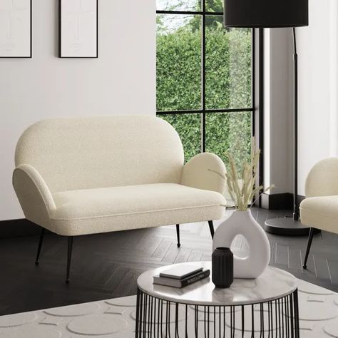 Kit Boucle 2 Seater Sofa | Dunelm Office Seating Area, Furniture Recycling, Boucle Chair, Two Seater Couch, Small Closet Space, Mini Sofa, Minimalist Sofa, Sofas For Small Spaces, New Sofa