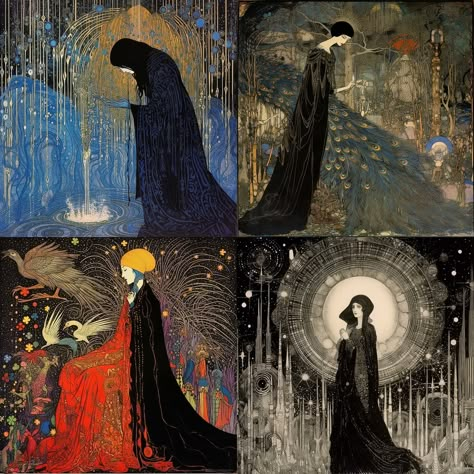 Harry Clarke Midjourney style | Andrei Kovalev's Midlibrary 2.0 Harry Clarke Illustration, Harry Clarke, Stained Glass Effect, Romantic Themes, Art Deco Movement, Artistic Installation, Glass Effect, Irish Art, Gothic Revival