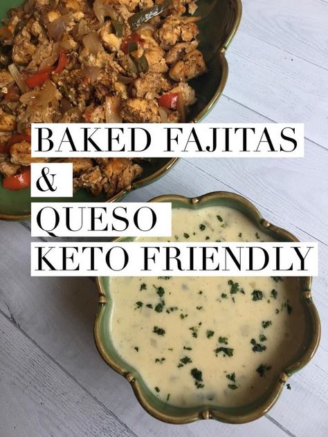 chicken fajitas, mexican food, Keto, Low Carb, Low Carb recipes, Keto recipes, Queso, Queso Dip Keto Queso, Baked Fajitas, Kasey Trenum, Baked Chicken Fajitas, Fajitas Recipe, Low Carb Mexican, Keto Lasagna, Desserts Keto, Keto Pancakes