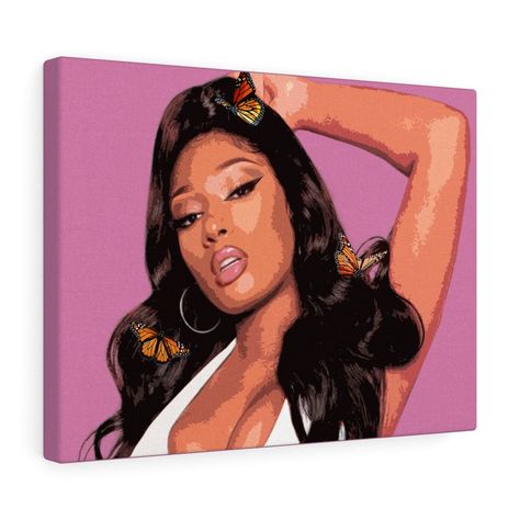 Megan Thee Stallion, Cool Art Drawings, Houston Tx, Stretched Canvas, Stretch Canvas, Houston, Selling On Etsy, Cool Art, Sell On Etsy