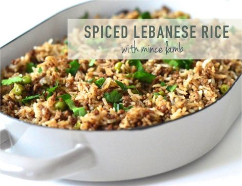 Lamb Mince Recipes, Lebanese Rice, Middle East Food, Minced Meat Recipe, Lamb Dishes, Mince Recipes, Halal Recipes, Lebanese Recipes, Minced Meat