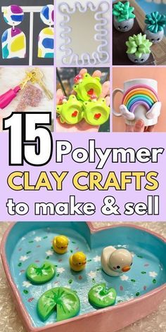 Clay Ideas To Sell, Easy Polymer Clay Ideas, Clay Crafts To Sell, Cute Clay Projects, Easy Clay Crafts, Crafts With Clay, Polymer Clay Projects Diy, Diy Polymer Clay Crafts, Clay Art For Kids