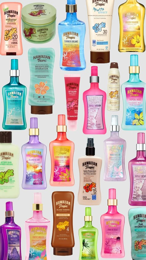 Preppy Makeup, Summer Necessities, Summer Prep, Beauty Routine Checklist, Summer Perfume, Sephora Skin Care, Hawaiian Tropic, Shower Skin Care, Summer Scent