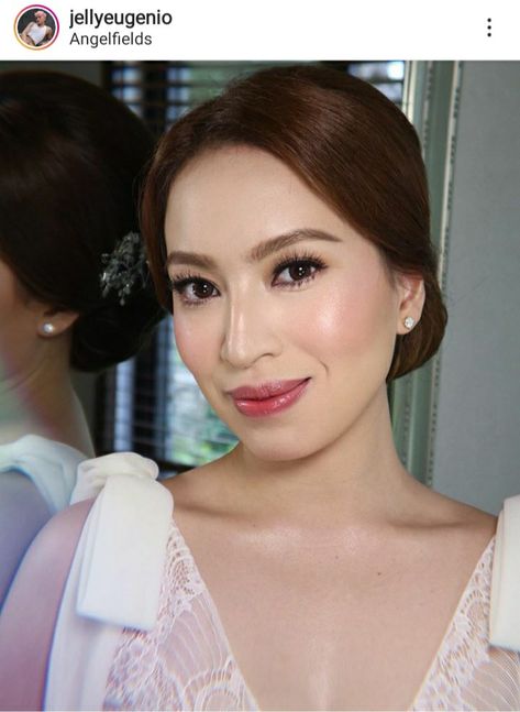 Fresh and younger looking bridal makeup look | instagram | MUA: Jelly Eugenio Bridal Makeup Looks, Face Hair, Bridal Makeup, Jelly, Makeup Looks, Hair Makeup, Makeup, Hair, Instagram